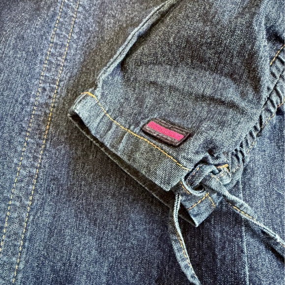 Vintage FUBU Denim Dress Size 16W Y2K Hip Hop Streetwear Long Sleeve - Picture 2 of 12